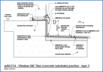 Window Sill Tiles (Concrete Subtrate) Junction Type 3 